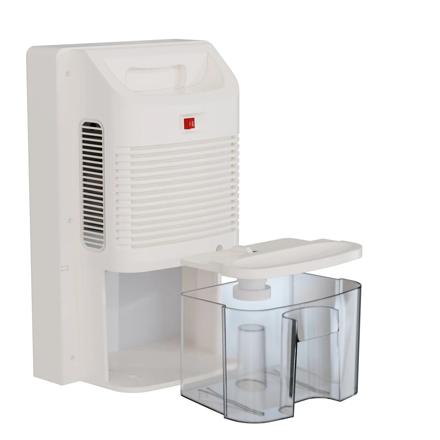 TroniTechnik Luftentfeuchter EF03 mit 2,2L Tank und Schlauchanschluss.