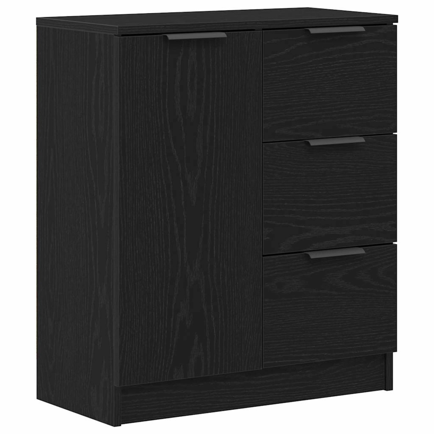 vidaXL Sideboard mit Schubladen Schwarz 60 x 30 x 70 cm Holzwerkstoff 862737