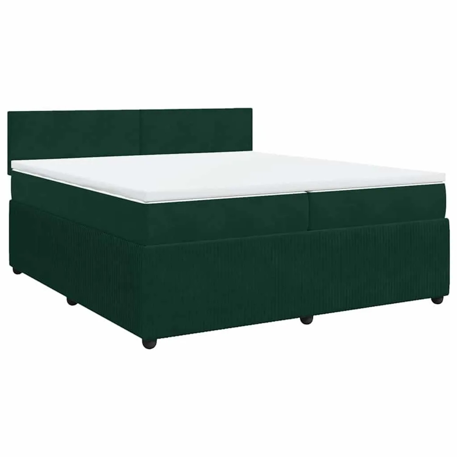 vidaXL Boxspringbett mit Matratze Dunkelgrün 200x200 cm Samt 3290127 günstig online kaufen