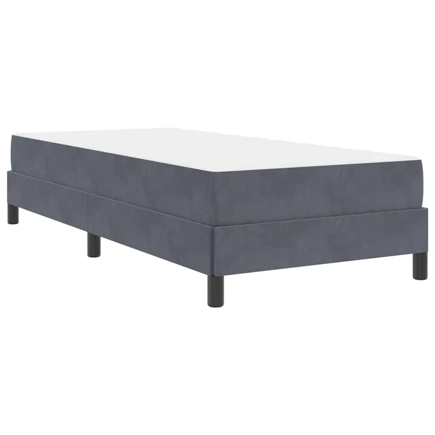vidaXL Boxspringbett mit Matratze Dunkelgrau 100 x 200 cm Stoff 3398672 günstig online kaufen