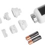 Elektrisches Thermostatventil HeimSync Bluetooth mit Zubehör und Batterien.