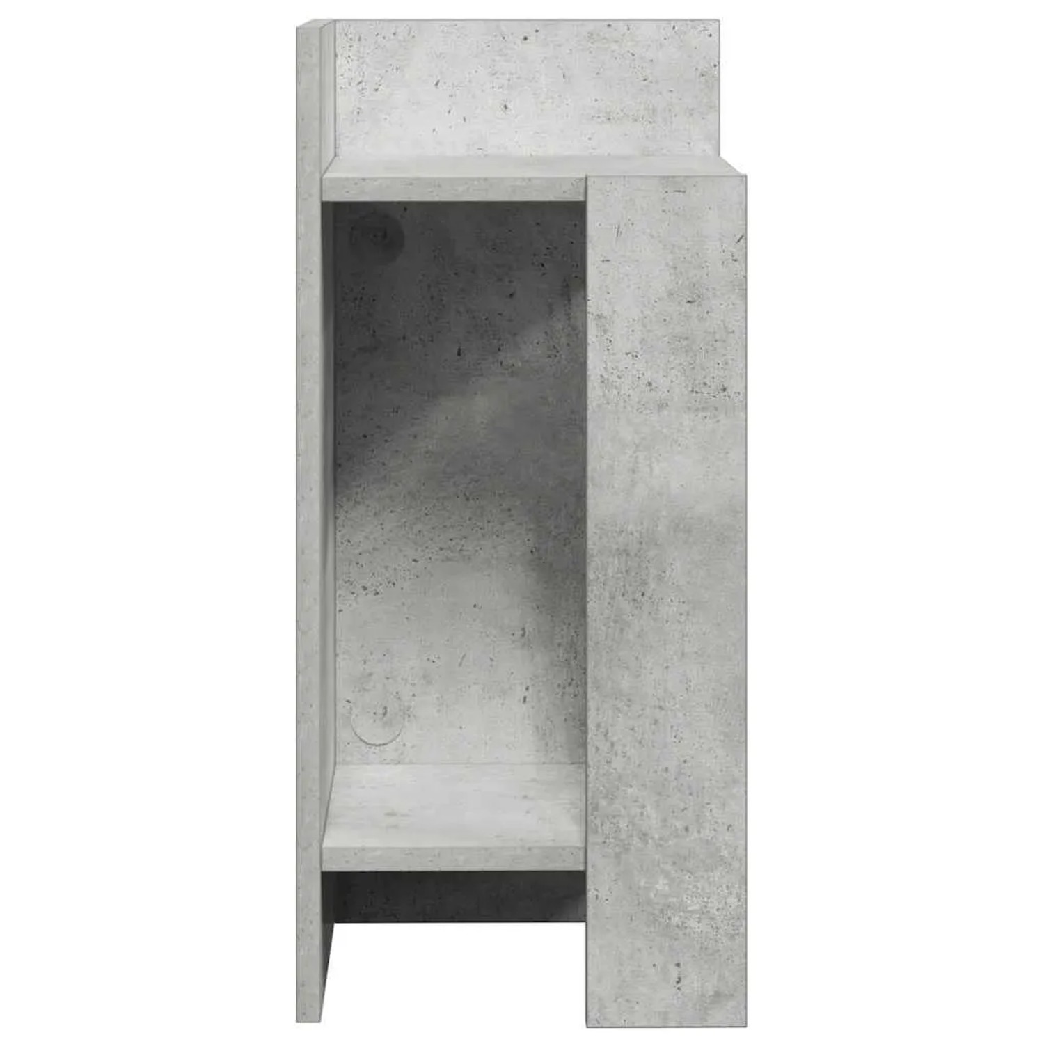 Betongrauer vidaXL Beistelltisch mit 2 Ablagen, 25,5x27x60 cm.