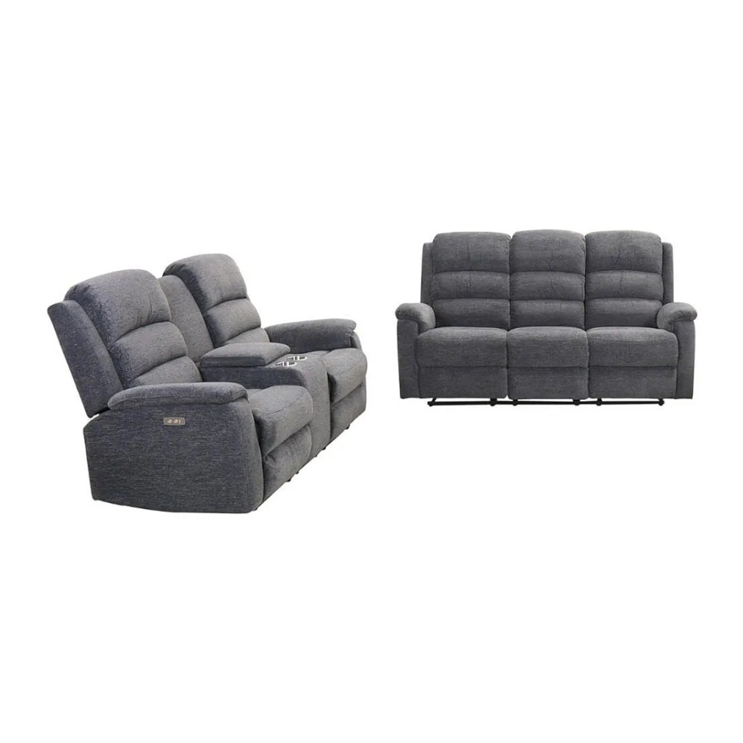 Vente-unique Couchgarnitur Nevers Grau 187 cm  171 cm