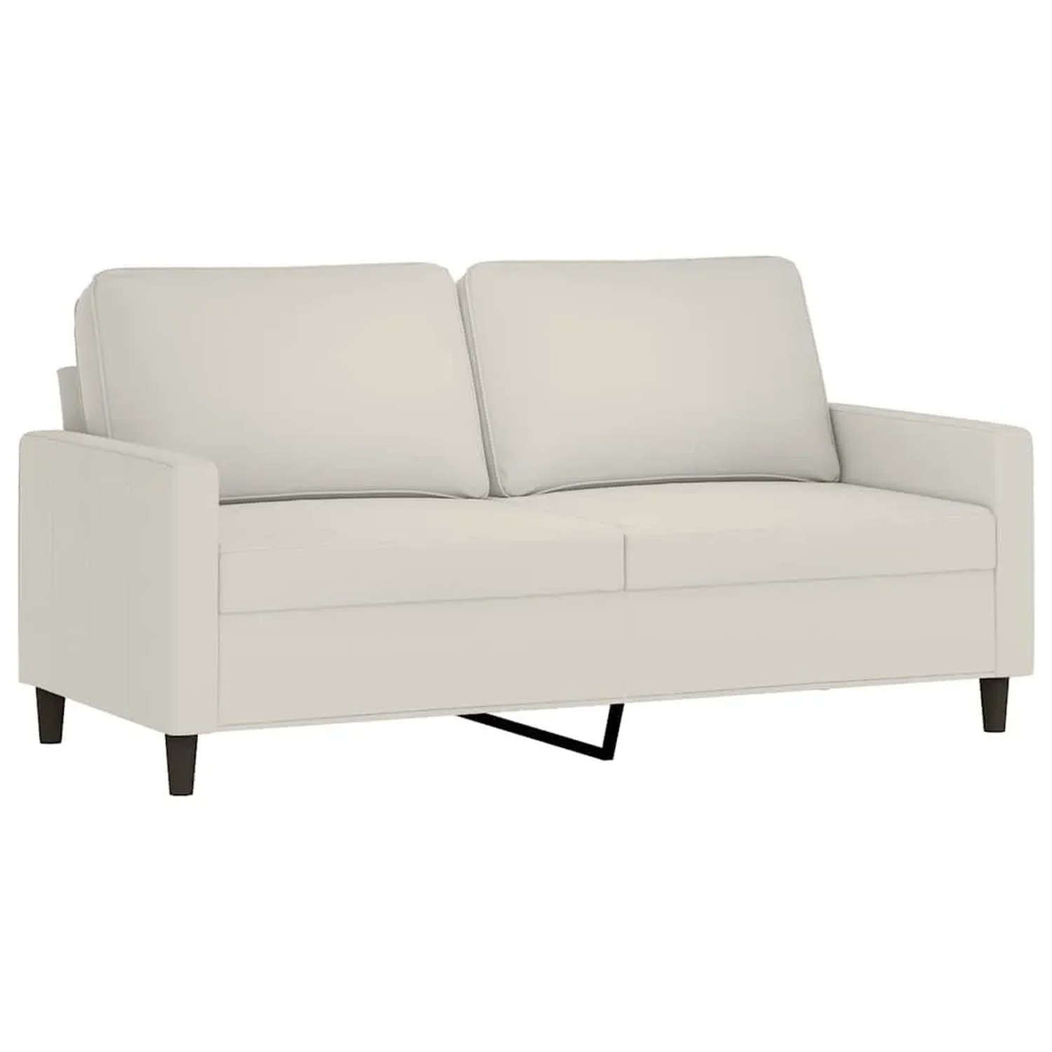 vidaXL 2-Sitzer-Sofa Creme 140 cm Samt 359207