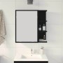 vidaXL Spiegelschrank in Schwarz Eichen-Optik mit Regal und Tür für Badezimmer.