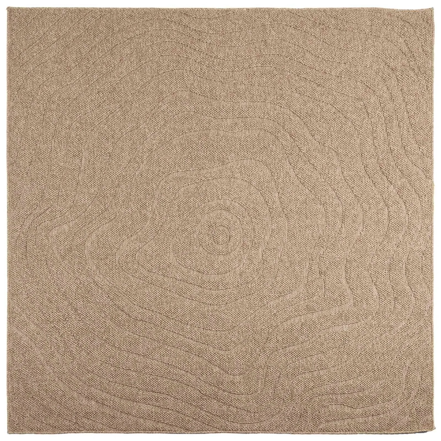 vidaXL Bereichsteppiche Moiré AGIRA Natur 120 x 120 cm Polyester 42022541