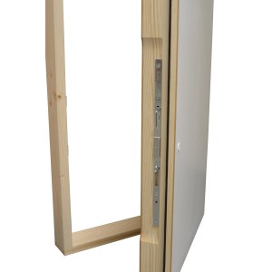 Minka Inspektionstür aus Holz, 109x54 cm, mit weißer MDF-Platte und 2-Punkt-Drehverschluss.