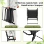 Costway 2er Set Gartenstühle, klappbar, mit Armlehnen, schwarz. Leicht zu transportieren und platzsparend zu verstauen.