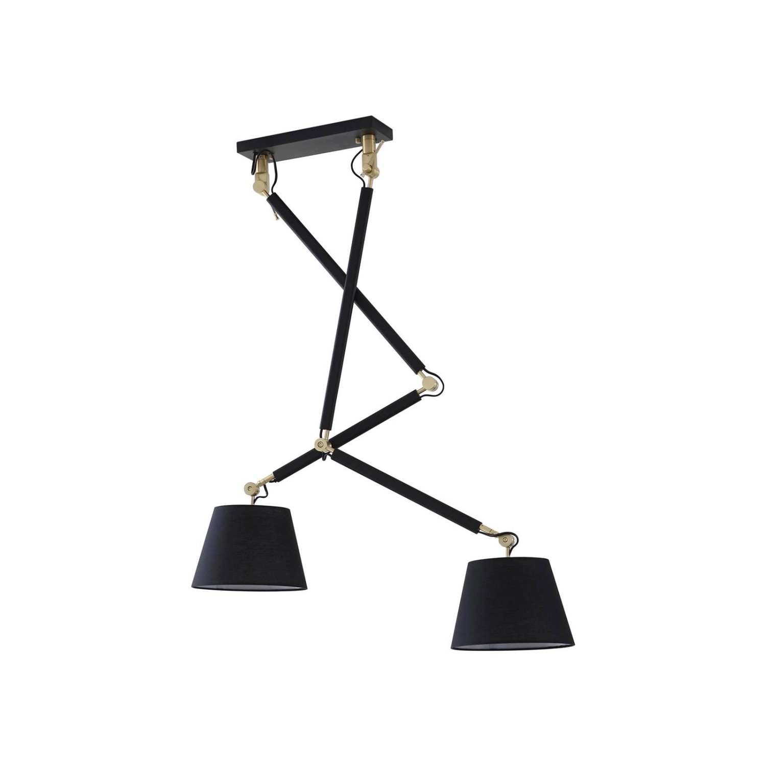 Lucande Deckenlampe Marvaine 10020454 in Schwarz aus Metall 2-flammig E27 W günstig online kaufen
