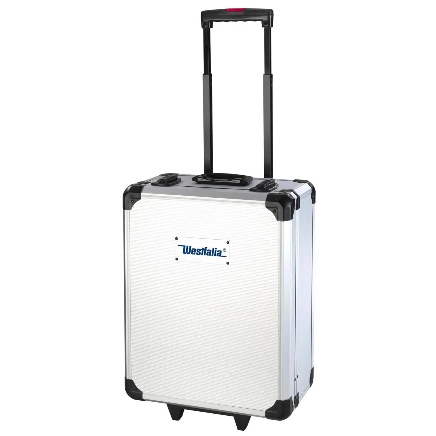 Westfalia Werkzeugkoffer auf Rollen BestÜCkt 186-Teilig Silber Metall