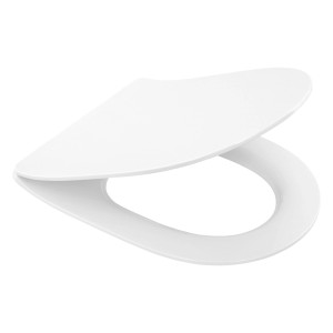 Schöner Wohnen WC-Sitz Antus Slimline, D-Form, Weiß, mit Absenkautomatik und Take-Off Funktion.