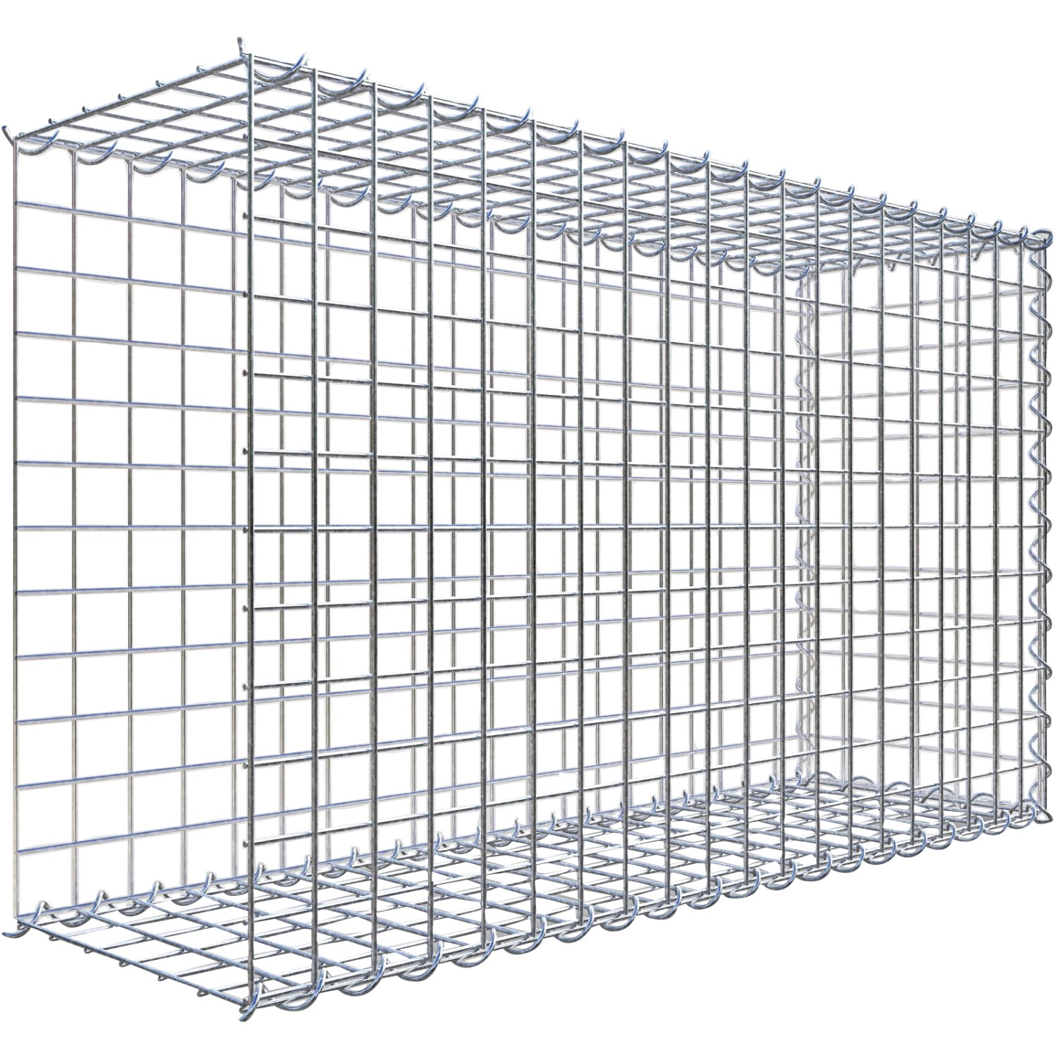 Gabiona Gabione-Anbaukorb Typ 2 60 x 100 x 30 cm Maschenw 5 x 5 cm