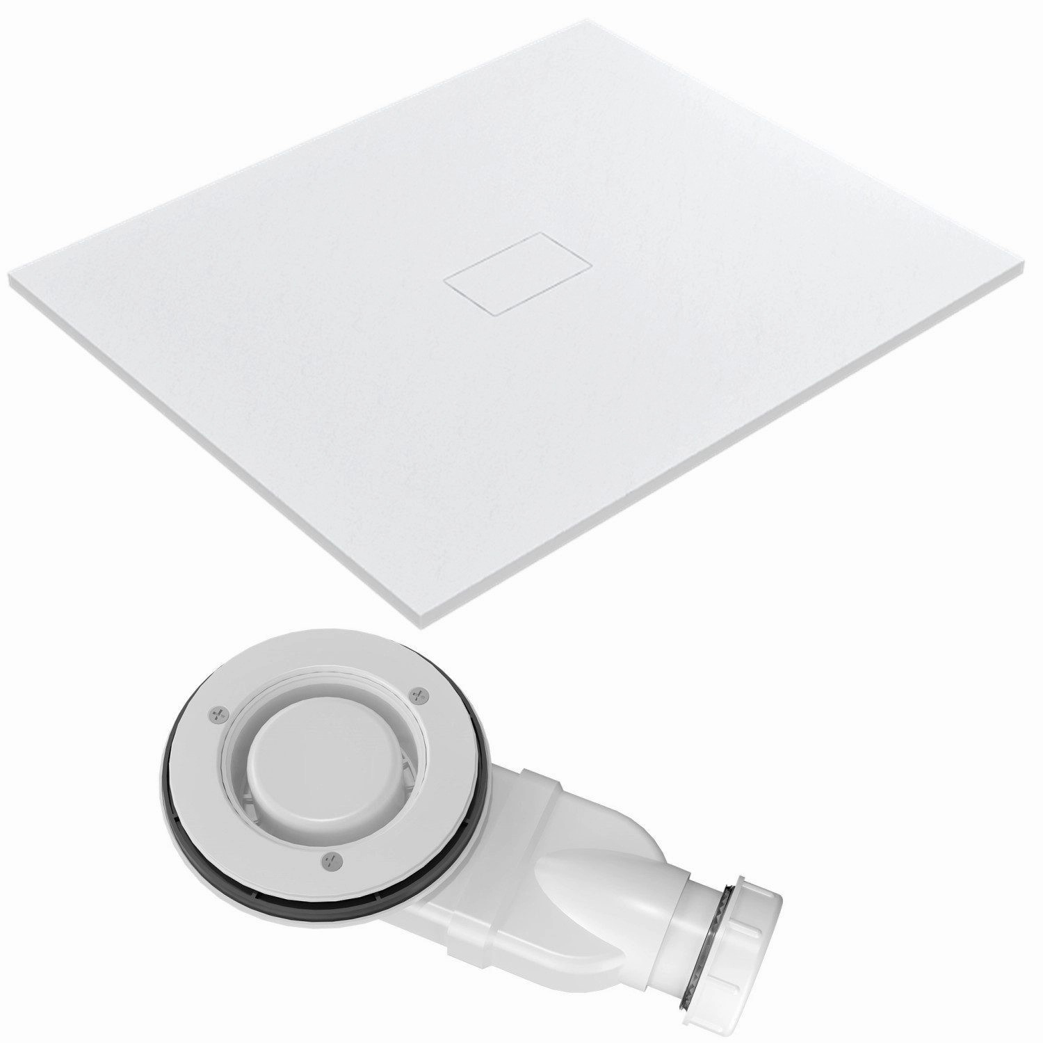 Aquabatos Rechteck Duschwanne 120 x 100 cm Duschwannen-Set SMC Duschtasse B günstig online kaufen
