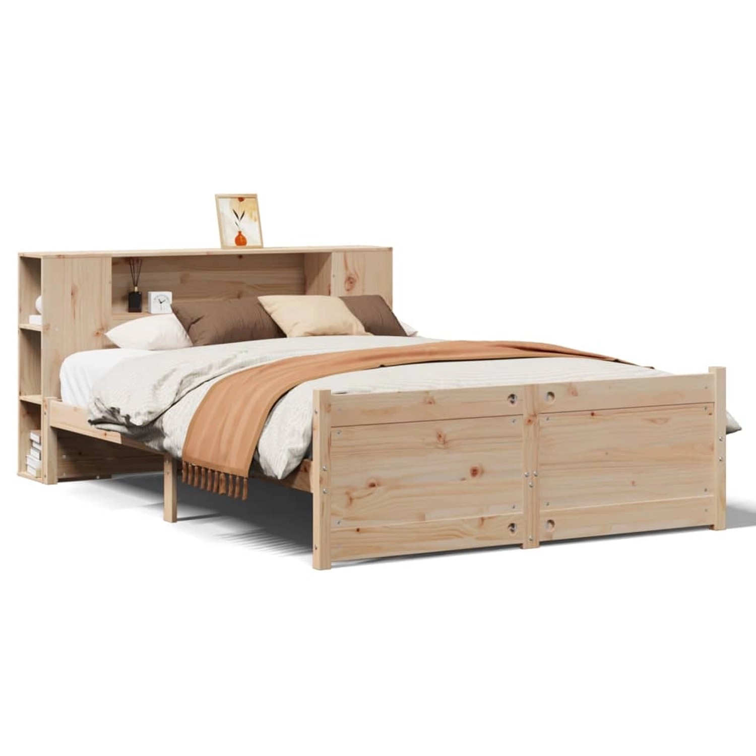 vidaXL Bücherregalbett ohne Matratze 120x200 cm Massivholz Kiefer 3322435 günstig online kaufen