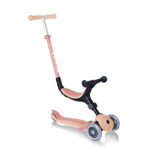 Globber Go-Up Foldable Plus 3 in 1 Dreirad Laufrad und Scooter 120/80 mm 3-Rädrig Höhenverstellbar Apricot