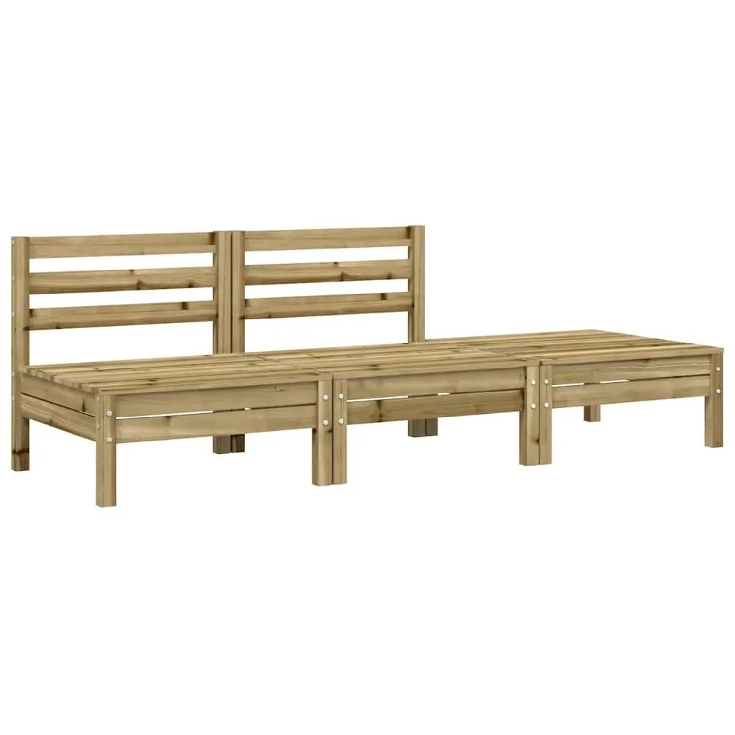 vidaXL Gartensofa 3-Sitzer Kiefernholz Imprägniert 838039