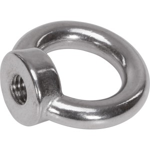 Ringmutter M8 aus Edelstahl, geeignet zum Befestigen und Tragen von Lasten.