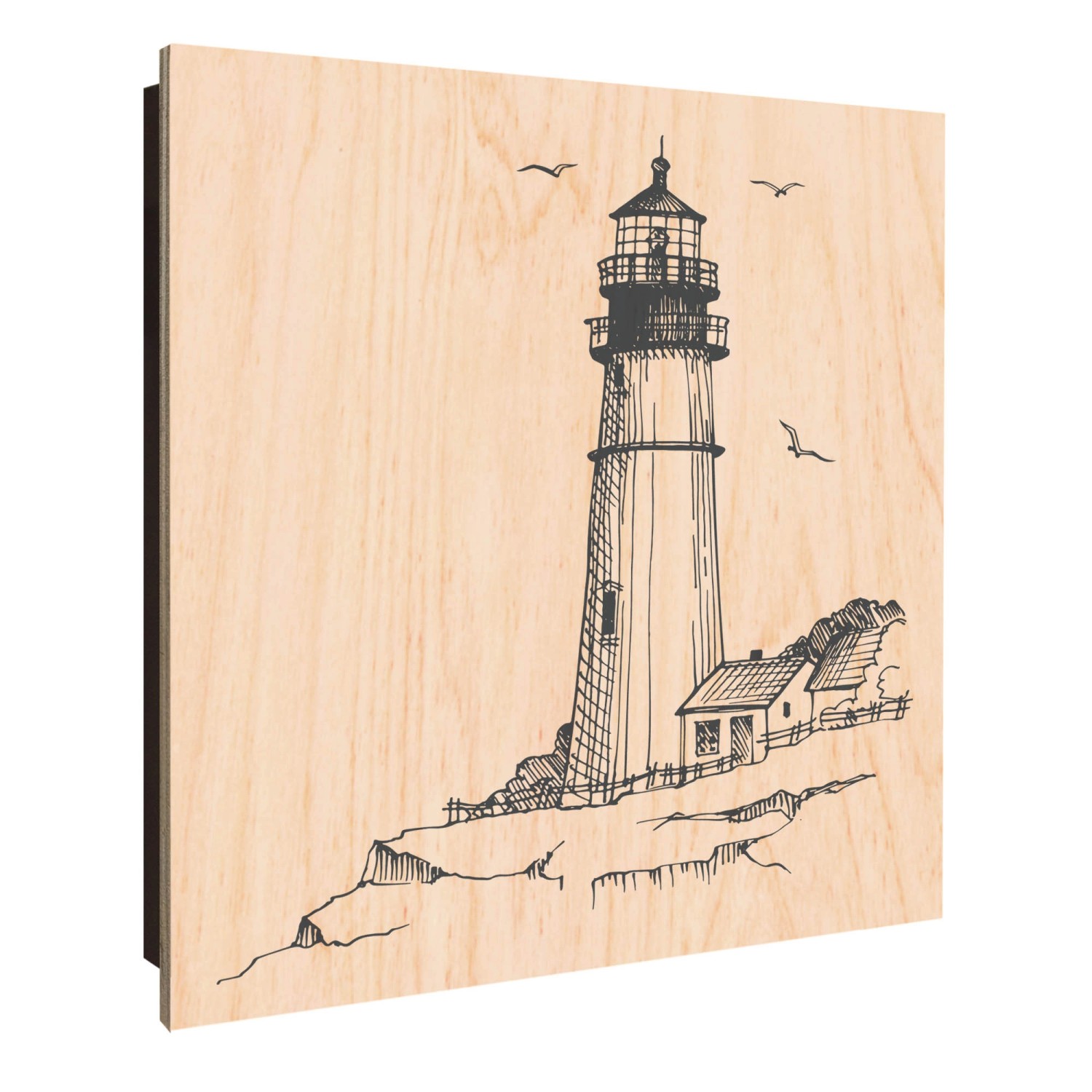 Banjado Großer Schlüsselkasten Holz 30x30cm Schwarz Scharnier Links 50 Hake günstig online kaufen