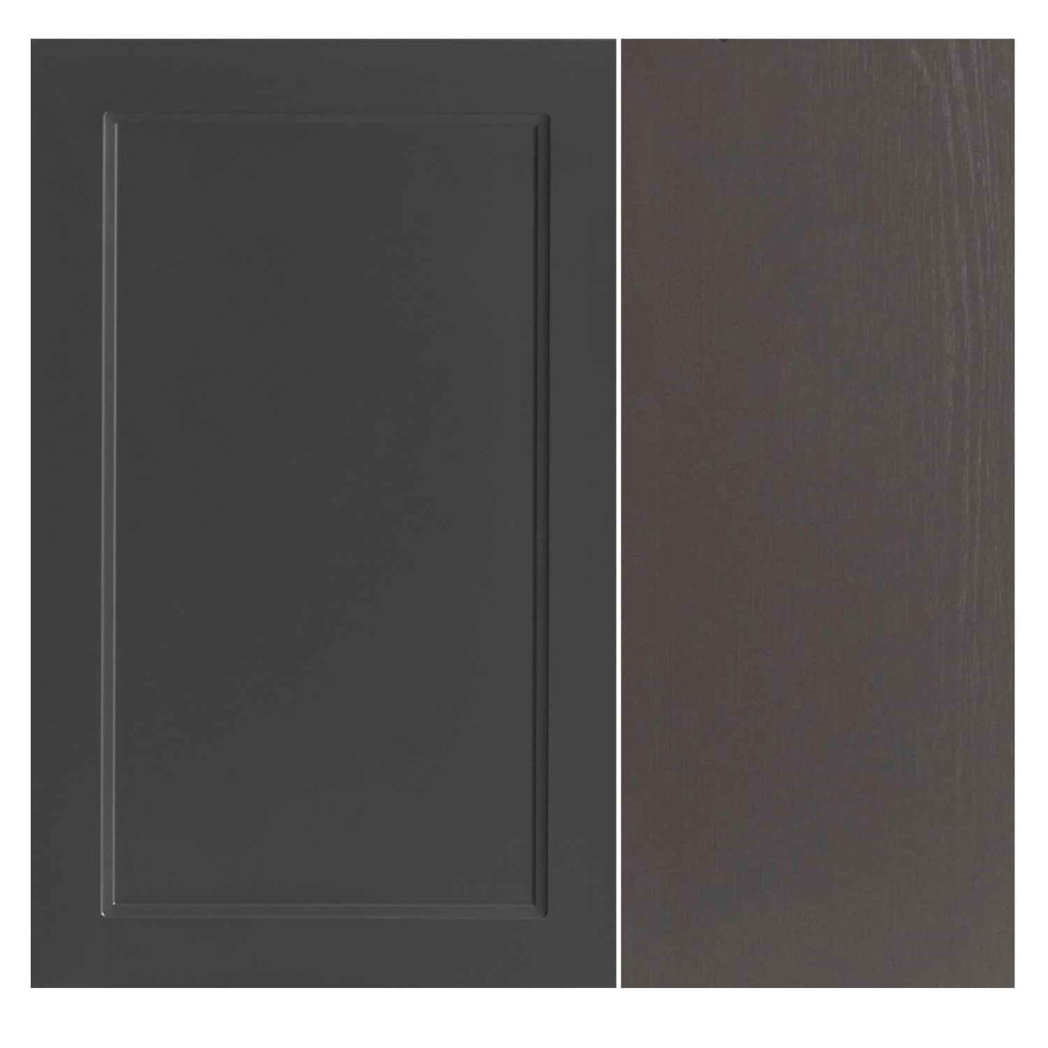 Held Möbel Unterschrank Padua, 40 cm, matt Grau-Graphitgrau, Detailansicht der Front.