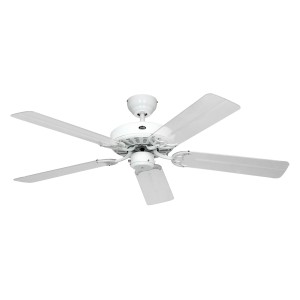 CASAFAN Deckenventilator Classic Royal, weißes Gehäuse, transparente Flügel, 132 cm Durchmesser.