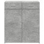 vidaXL Sideboard in Betongrau, 80x42,5x93 cm, mit 2 Schubladen und 2 Türen.