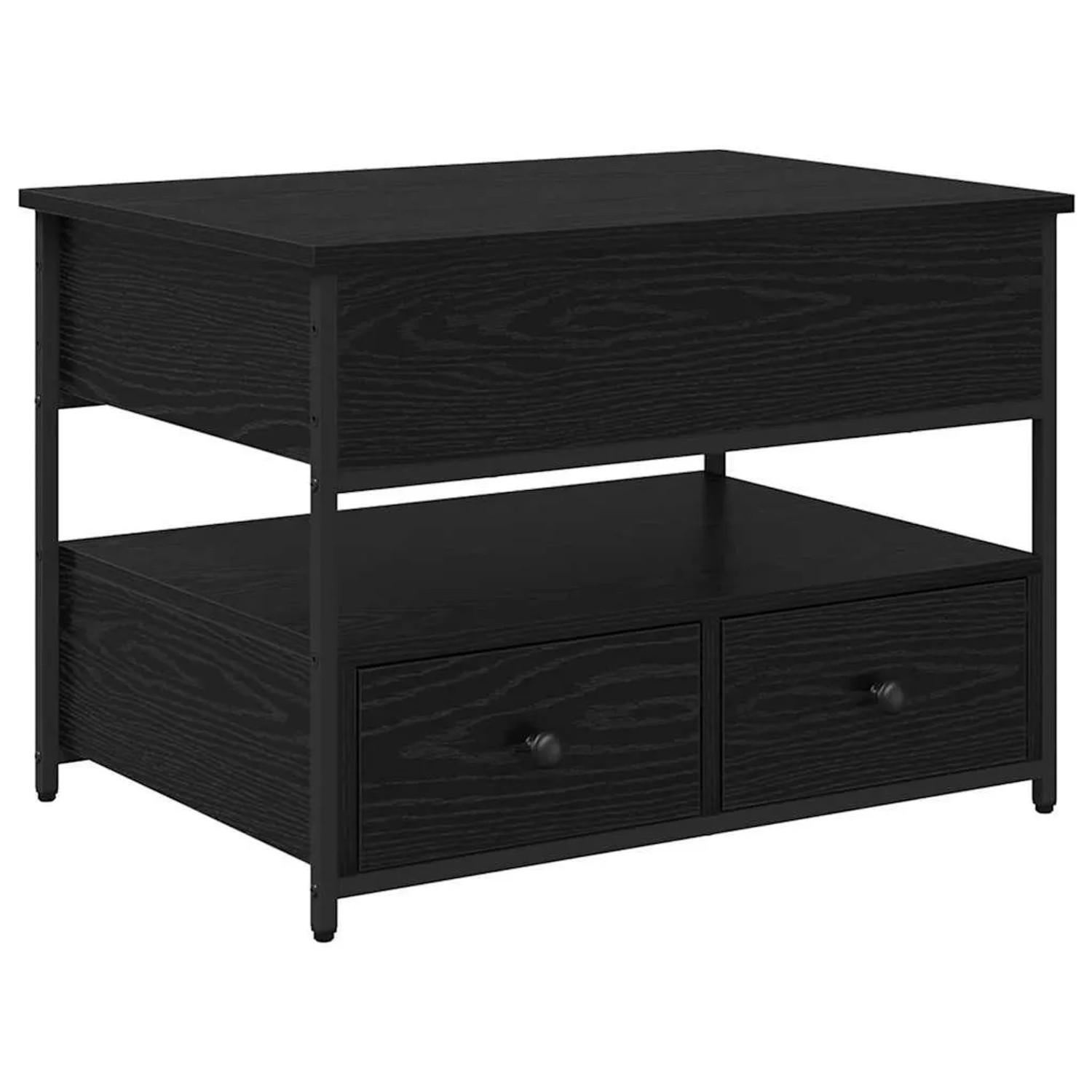 vidaXL Couchtisch Schwarz Eichen-Optik 70 x 50 x 54,5 cm Holzwerkstoff 8830 günstig online kaufen