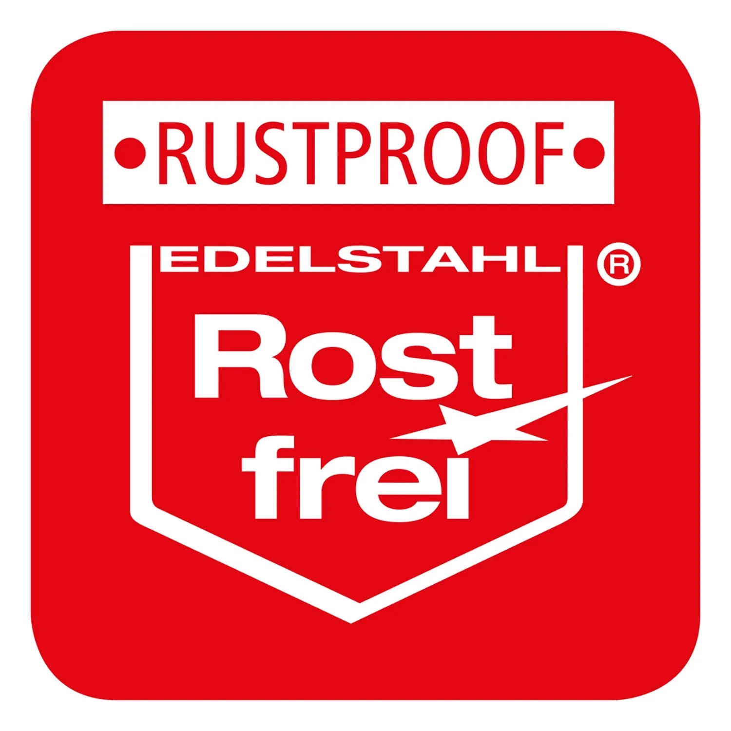 Symbol: Rostfreier Edelstahl für Burg-Wächter Briefkasten Seattle.
