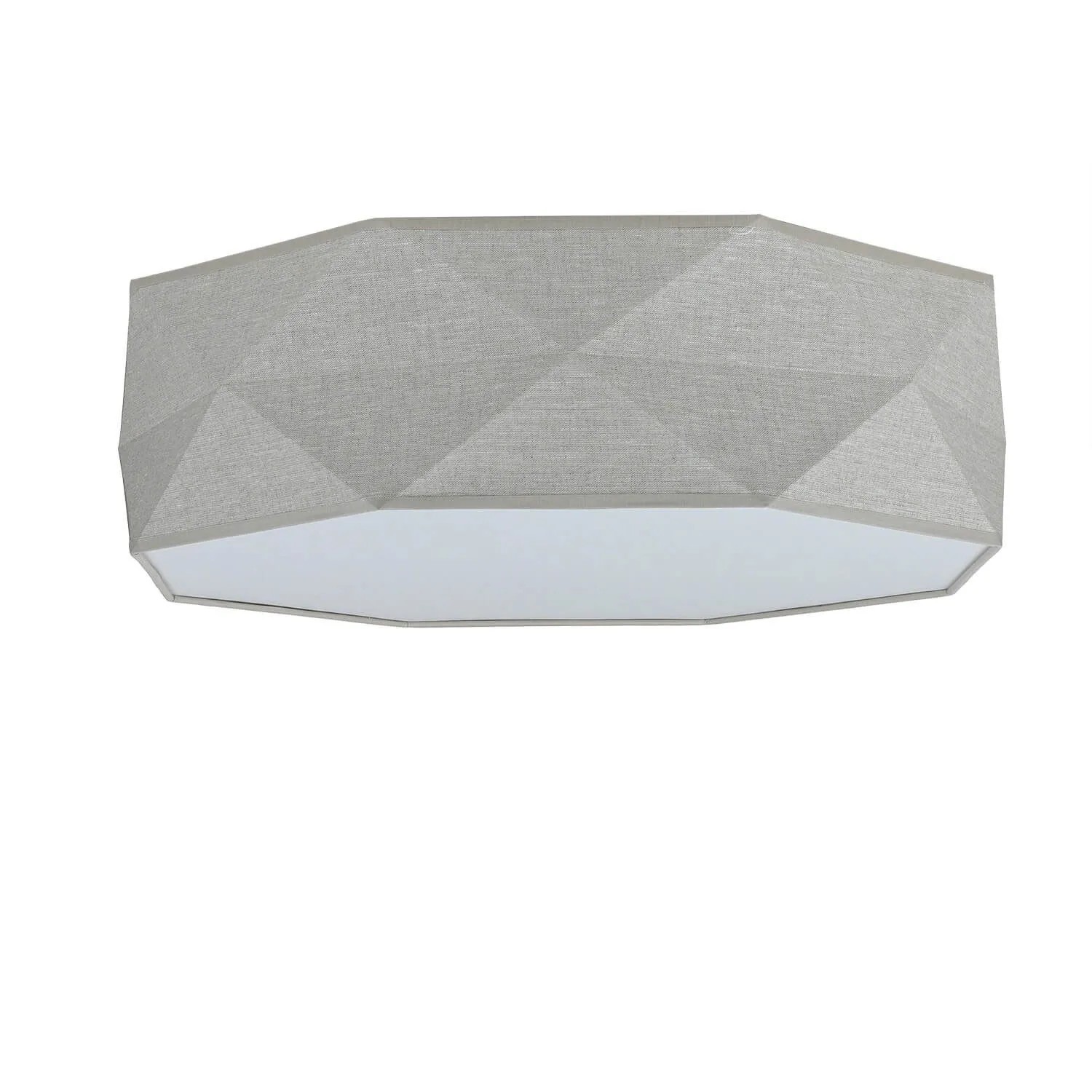 Licht-Erlebnisse Deckenleuchte Stoff Metall 52 cm Breit Schwarz Greige 4x E27