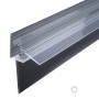 Aurlane Wasserabweisprofil U-Form, 1,5 m, transparent für Badewannenfaltwand.