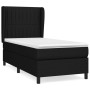 Schwarzes vidaXL Boxspringbett mit Matratze, Stoffbezug, 90x200 cm.