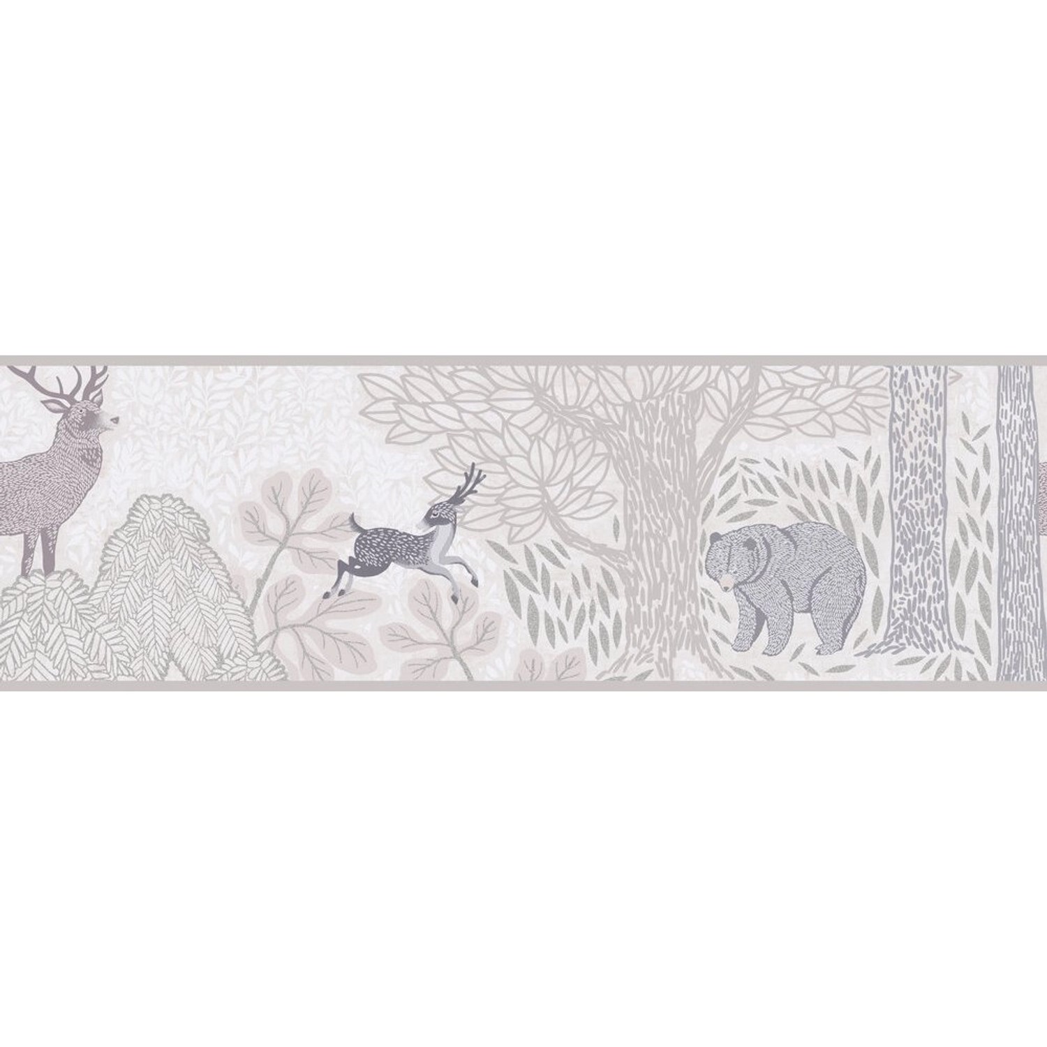 A.S. Creation Vlies-Bordüre Waldtiere 5 m x 0,17 m Braun-Creme-Weiß FSC® günstig online kaufen