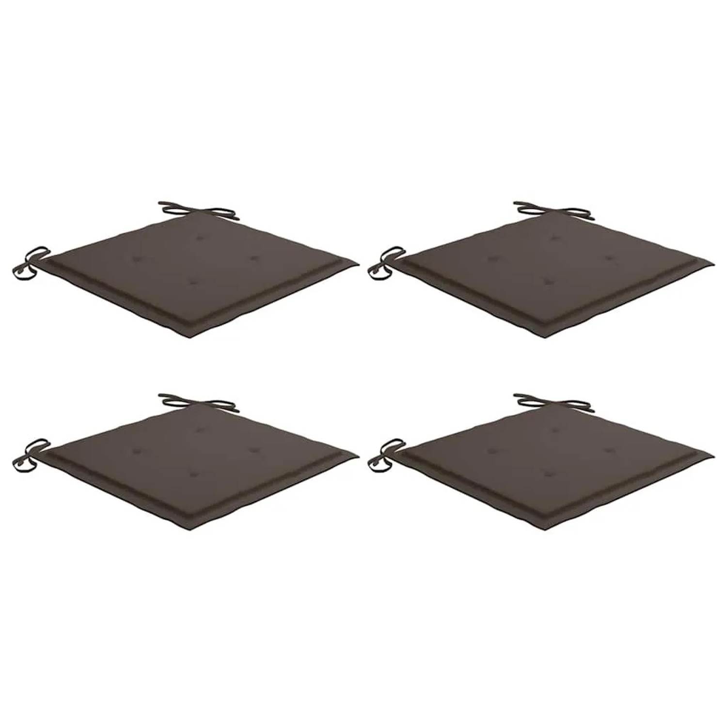 vidaXL Gartenstuhl-Kissen 4 Stk Taupe 40x40x4 cm Oxford-Gewebe 47595 günstig online kaufen