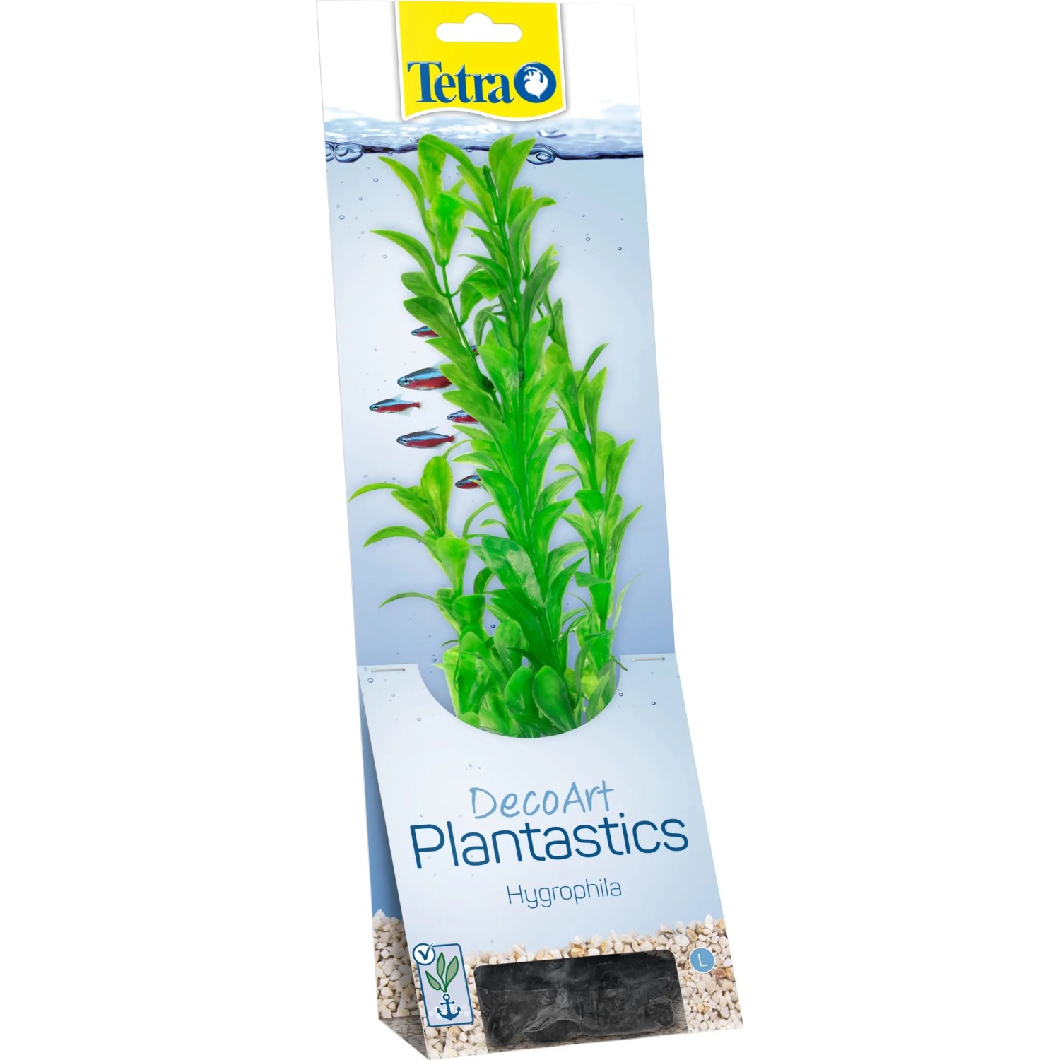 Tetra DecoArt Plant L Hygrophila, grüne Kunstpflanze für Aquarien, naturgetreue Wasserpflanzen Nachbildung.