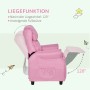 Verstellbares Kindersofa in Rosa mit Fußstütze von HOMCOM. Bequemer Sessel für Kinder.
