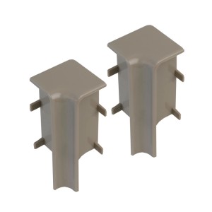 Kosche Innenecken, beige-grau, für Sockelleisten, 2 Stück. Zubehör für Laminat & Parkett.