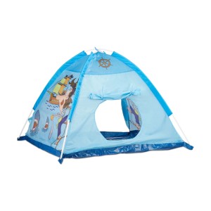 Relaxdays Spielzelt Polyester Hellblau Pirat Stecksystem 90 cm x 118 cm x 115 cm 0,6 kg