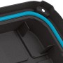 Detailaufnahme: Schwarze Scuba Aufbewahrungsbox L mit blauem Silikonring im Deckel.