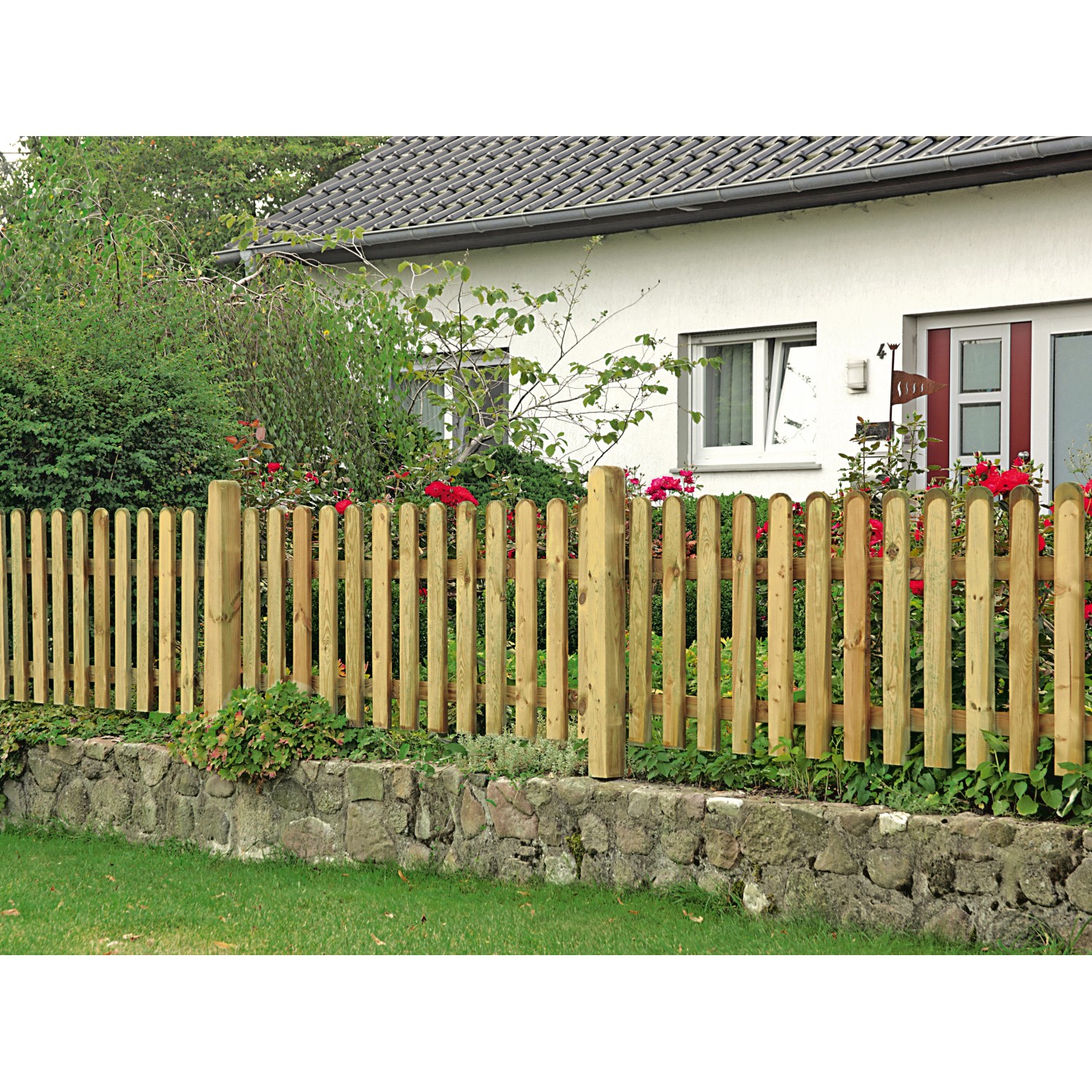 T & J Gartenzaun Heiko 180 cm x 60 cm Grün kaufen bei OBI
