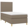 Boxspringbett Taupe 90x190 cm mit Matratze und Kopfteil