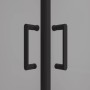 Detailaufnahme: Schwarze, matte Griffe der baliv Duschkabine DUK-90.51E, 90x90 cm.