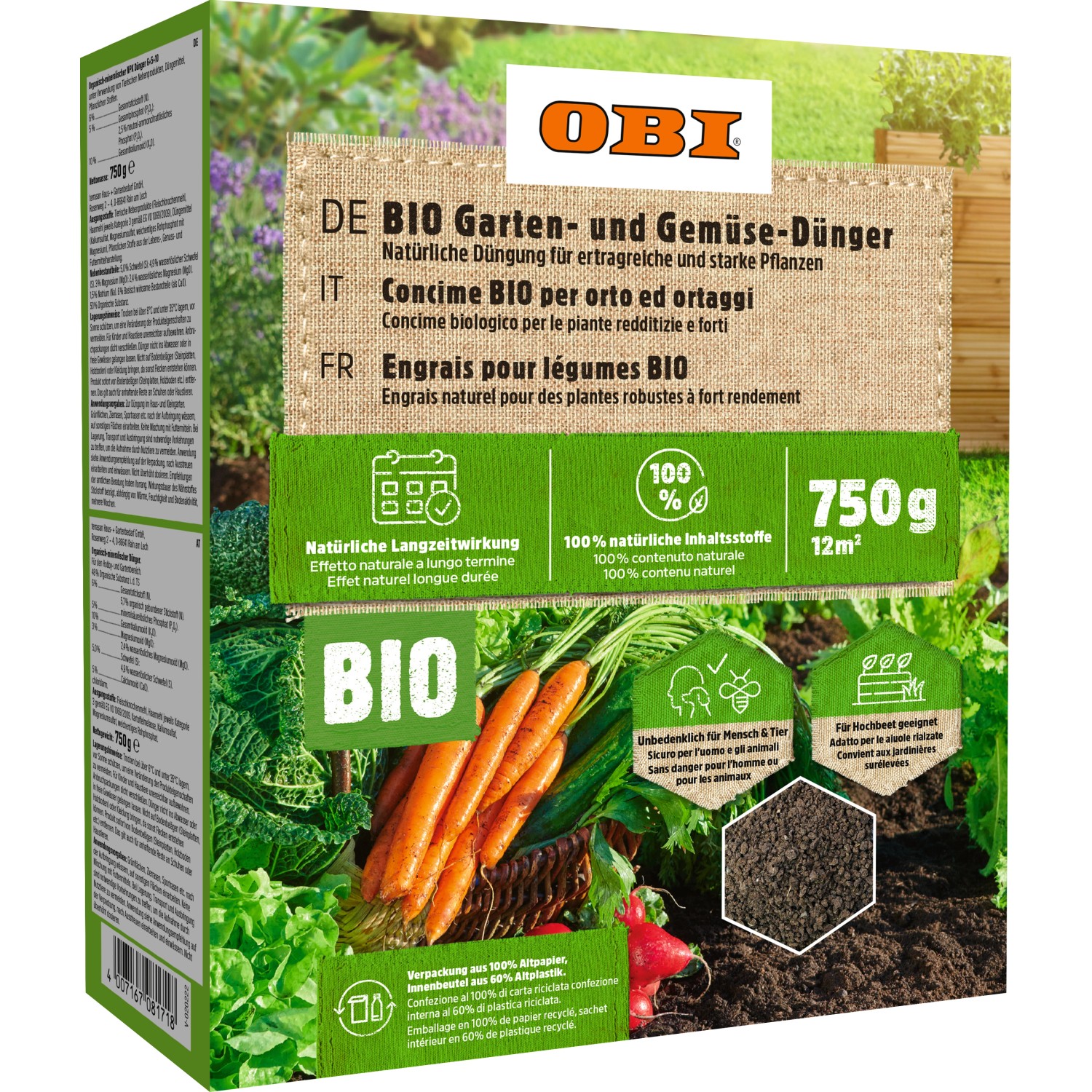 GROW by OBI BIO Garten- und Hochbeet-Dünger, 750 g