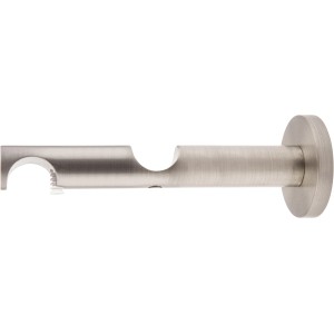 Mydeco Gardinenstangen-Halterung, 2-läufig, Edelstahl-Optik, für 2 cm Stangen.