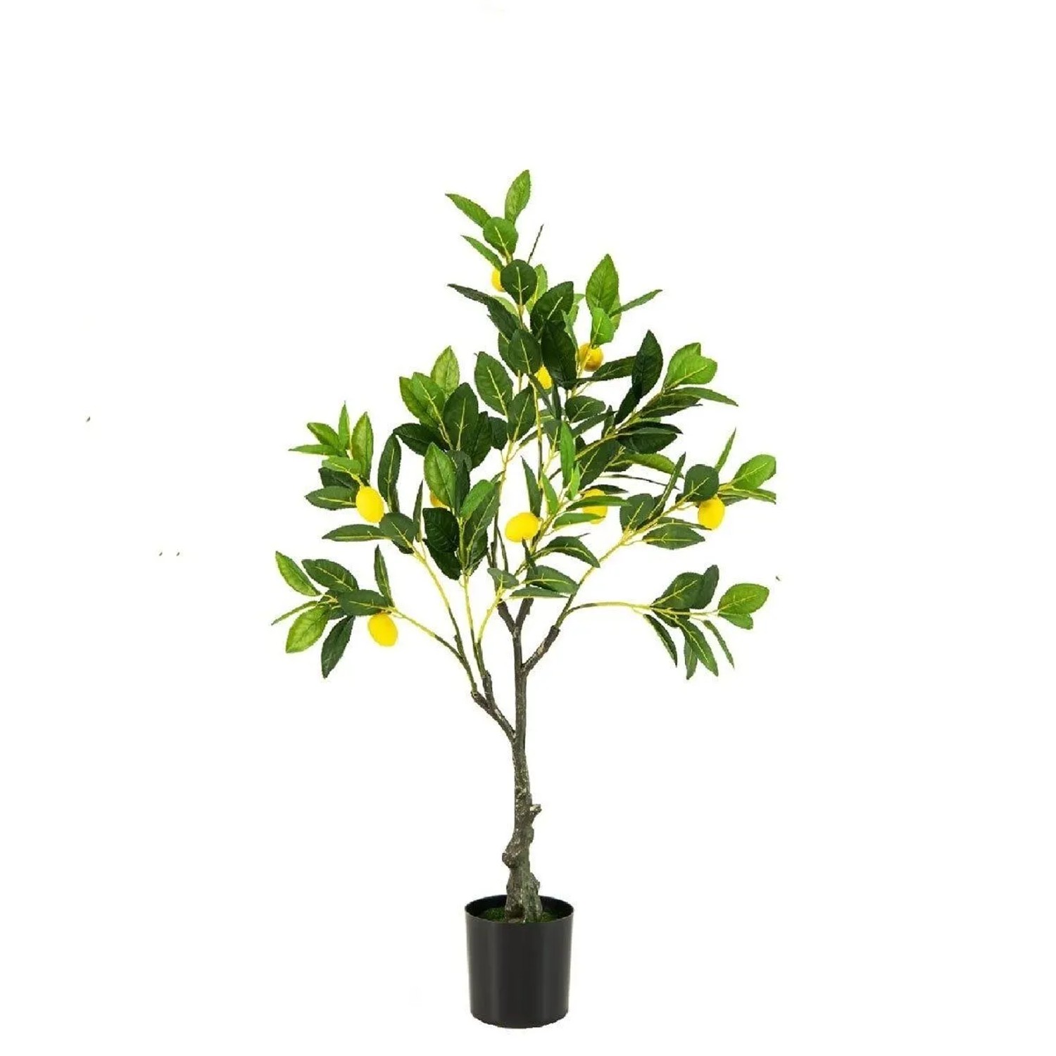 Costway Künstlicher Zitronenbaum mit Topf & 9 Zitronen Grün&Gelb 120cm günstig online kaufen