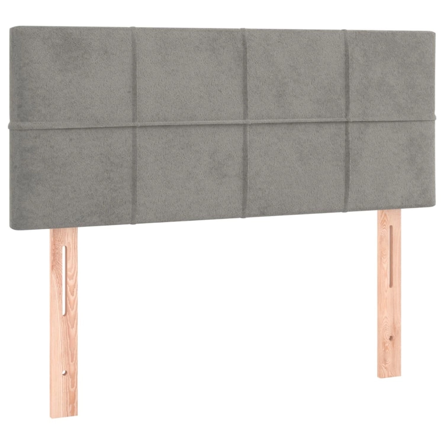Thumbnail - vidaXL Boxspringbett mit Matratze Hellgrau 80x200 cm Samt1537752