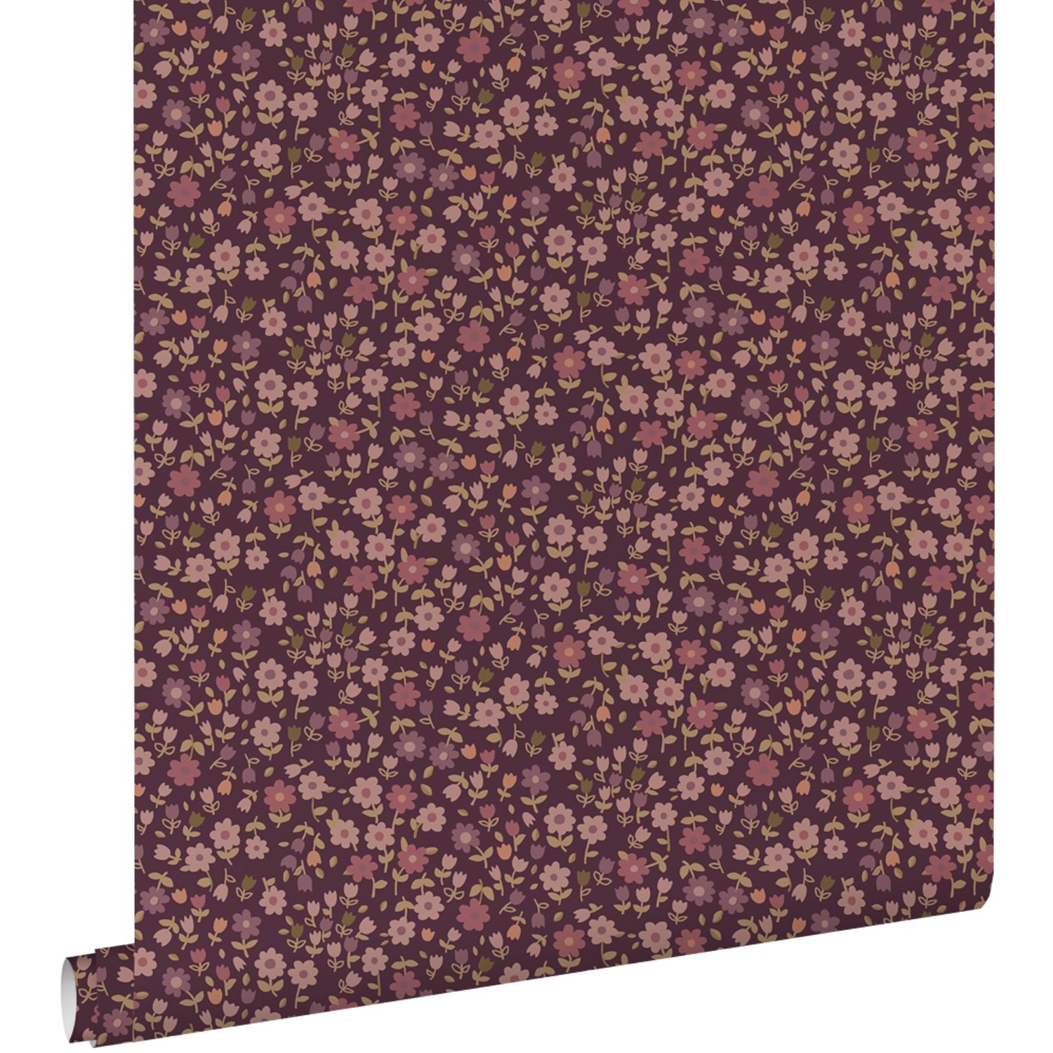 ESTAhome Tapete Blumen Aubergineviolett 50 X 900 Cm 131636 günstig online kaufen