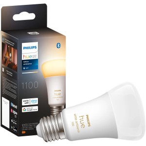 Philips Hue E27 LED-Lampe White Ambiance 1100lm, 1er-Pack, mit Verpackung.