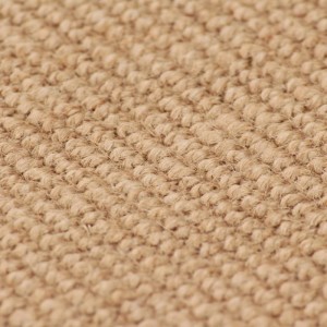 Detailansicht: Naturfarbener vidaXL Teppich aus Jute, gewebte Struktur.
