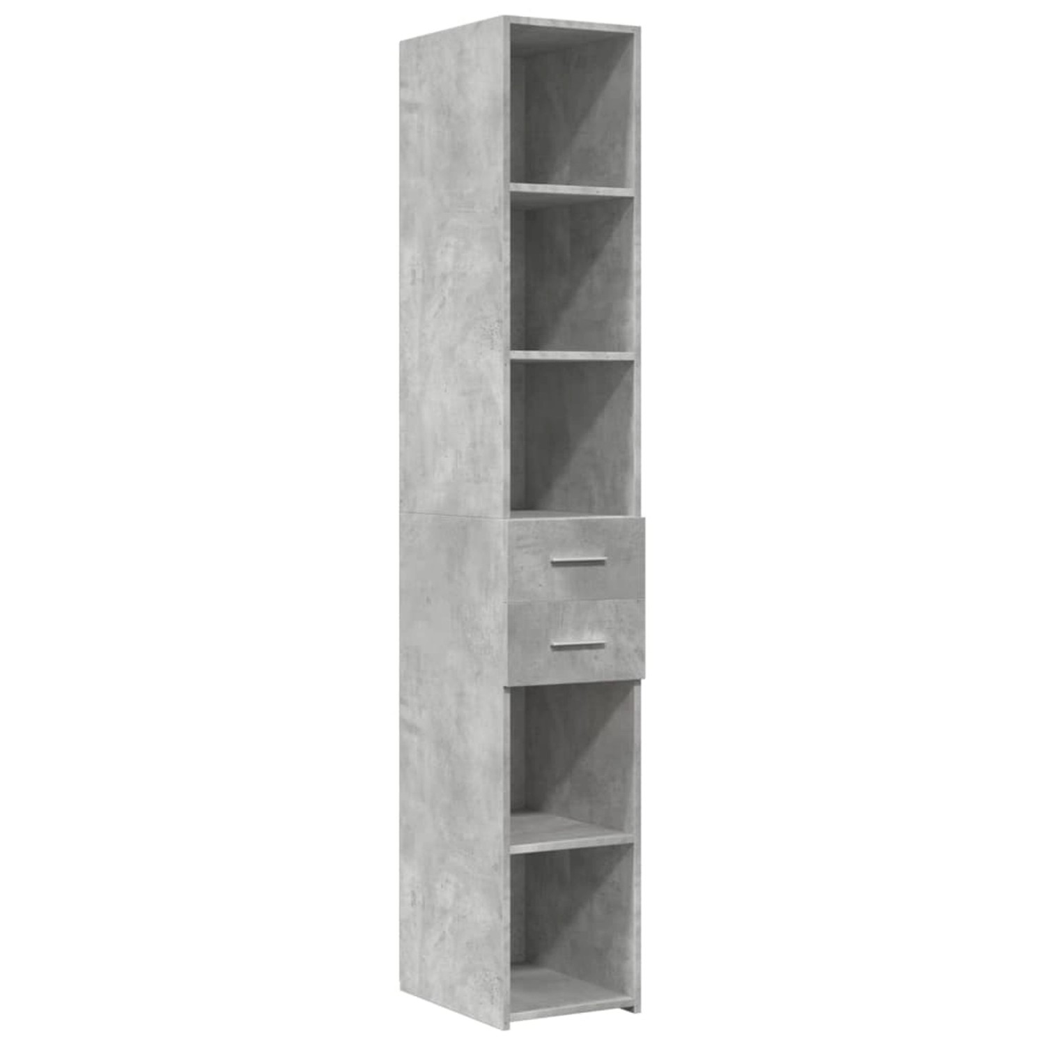 vidaXL Highboard Betongrau 30x42,5x185 cm Holzwerkstoff 846239 günstig online kaufen