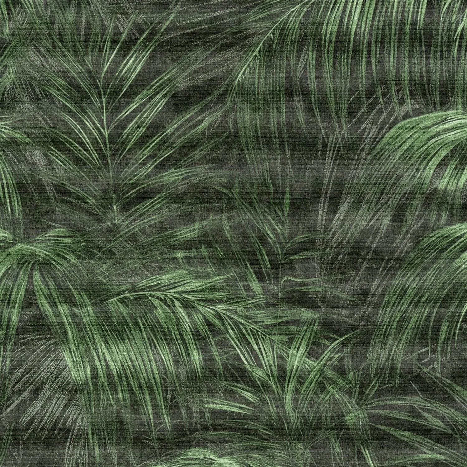 PROFHOME 399814-GU Natur Tapete Palmen Matt Grün Schwarz-Grün Hell-Grün 0,53 m x 10,05 m 5,33 m2