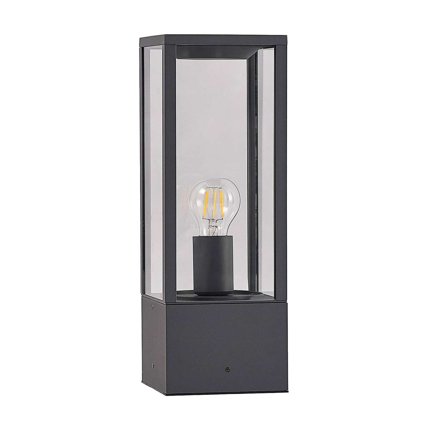 Lindby Außenleuchte Peldar 9926025 Spritzwassergeschützt Modern in Schwarz aus Aluminium 1-flammig E27